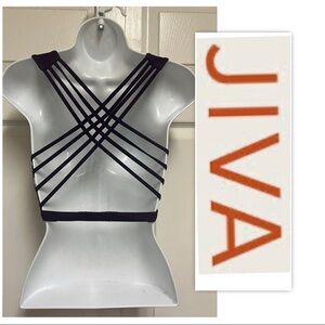 JIVA Amethyst Cotton Mandela Elephant Cropped Tank Top